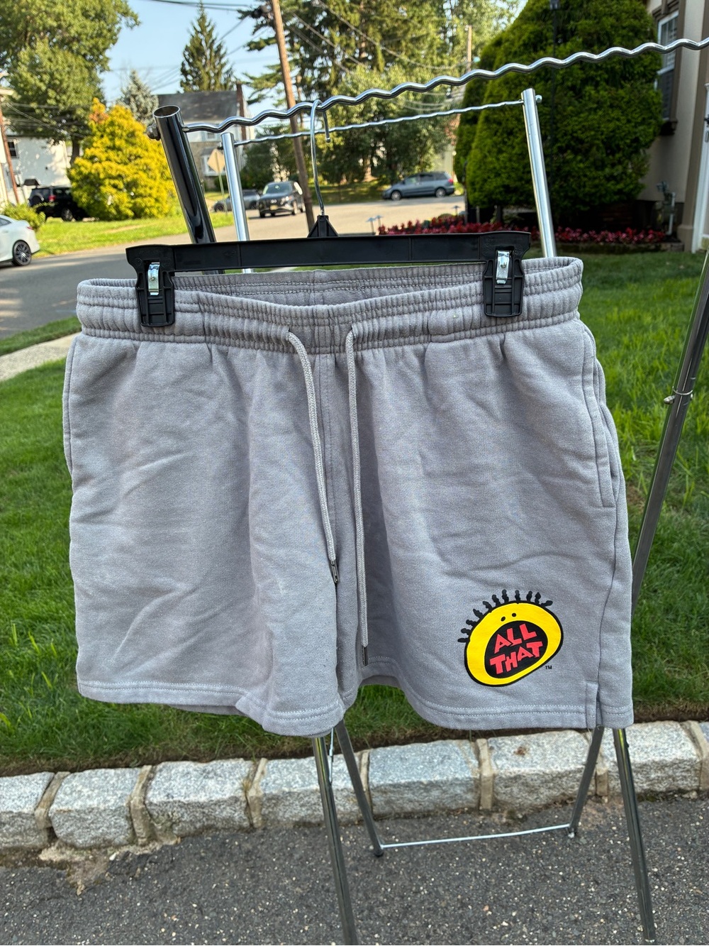 Nickelodeon Gray 'All That' Logo Fleece Drawstring Shorts
